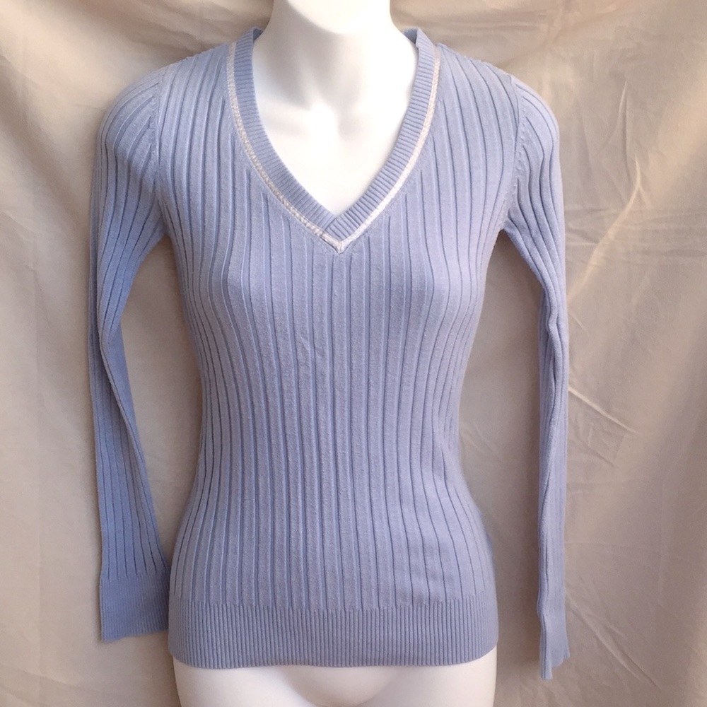 Suzy Shier | Ribbed V-Neck Sweater - Picture 7 of 7